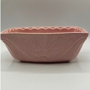 MCM Vintage 1960 Ceramic Dove Motif Pink Planter by Lane & Co of California #498